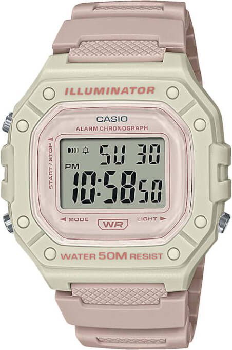 Casio Digitale dameschronograaf W 218HC 4A2VEF Roze