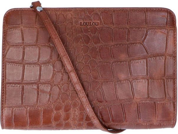 LouLou Essentiels Vintage Crossbody croco cognac Damestas