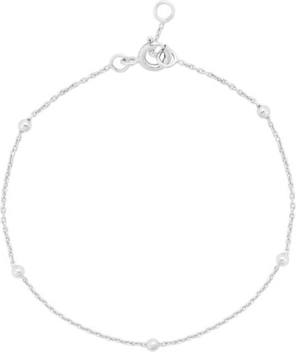 Anna + Nina Bamboo Plain armband van zilver