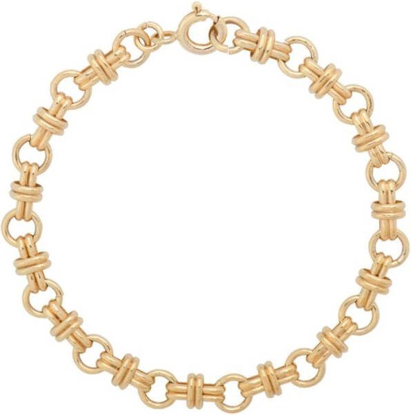 Anna + Nina Twin Rolo armband verguld