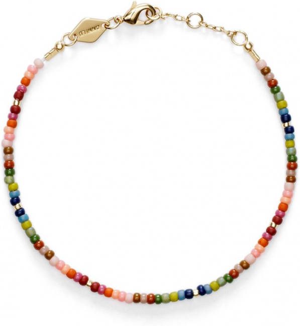 ANNI LU Boho Rainbow kralenarmband verguld