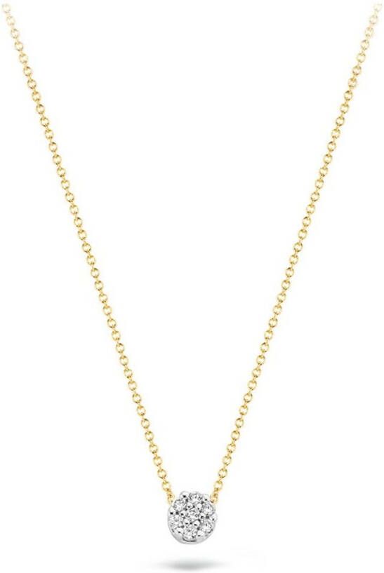 Blush Ketting van 14 karaat wit en geelgoud met zirkonia 3077BZI