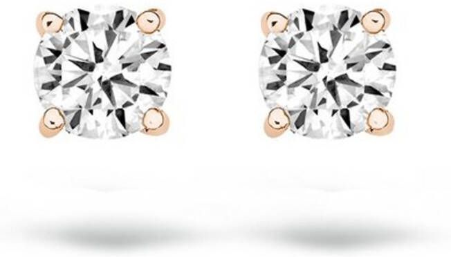 Blush Oorknopjes van 14 karaat ros&#xE9, goud met zirkonia 7127RZI