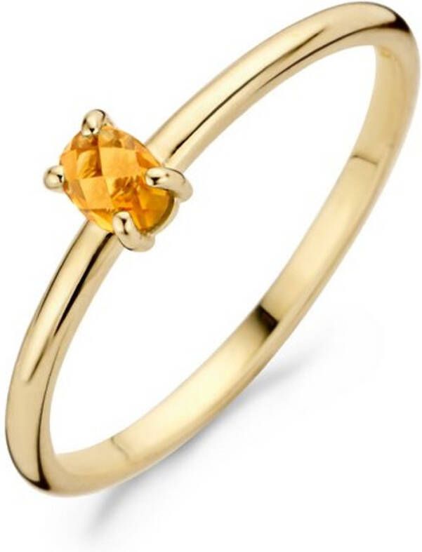 Blush Ring van 14 karaat geelgoud met citrien 1204YCI