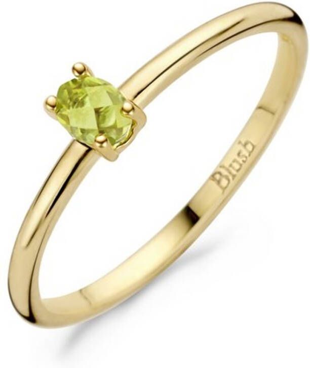 Blush Ring van 14 karaat geelgoud met peridoot 1204YGP