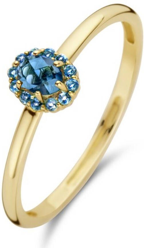 Blush Ring van 14 karaat geelgoud met topaas 1226YLB