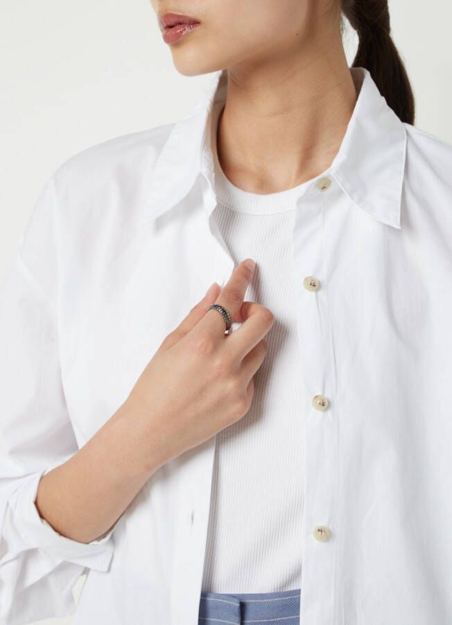 Buddha to Buddha Ben XS Black Rhodium ring van zilver