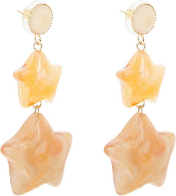 Camps & Camps Sparkly Chunky Star oorstekers met steen