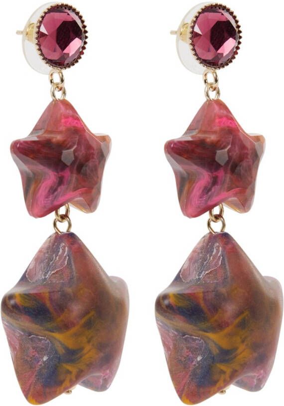 Camps & Camps Sparkly Chunky Star oorstekers met steen