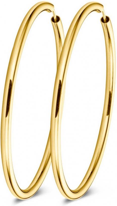 Casa Jewelry Buis XS oorringen van zilver met goud verguld