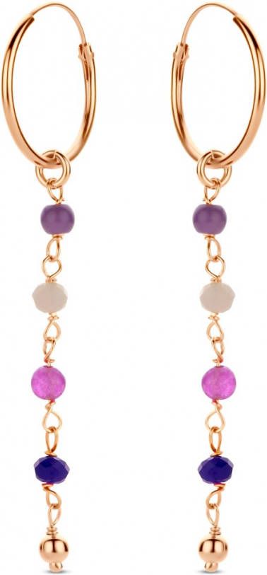 Casa Jewelry Lovely Lavender oorringen verguld