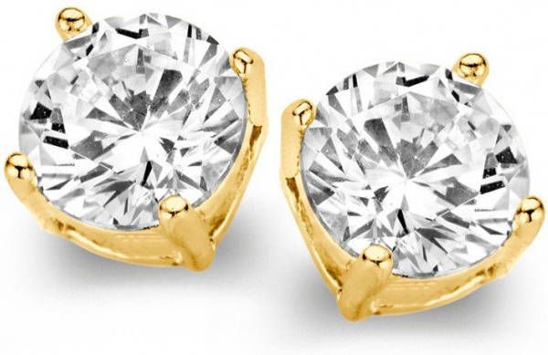 Casa Jewelry Marry L oorknopjes verguld