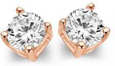 Casa Jewelry Marry S oorknopjes van zilver met rosegoud verguld