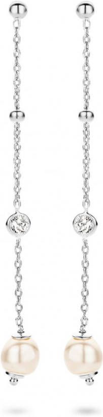 Casa Jewelry Pruts oorstekers van zilver met parel