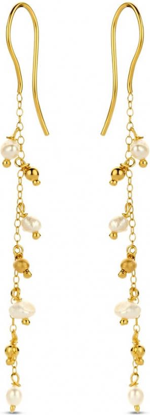 Casa Jewelry Riva Parel oorhangers verguld