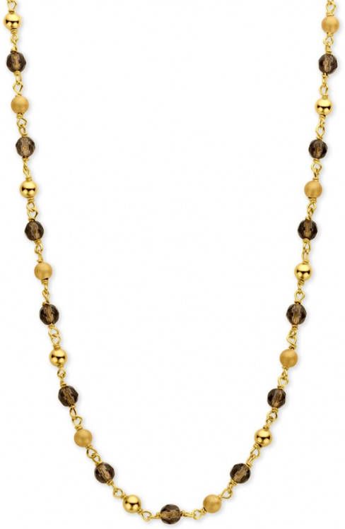 Casa Jewelry Riva Rookkwarts ketting verguld