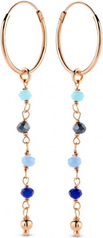 Casa Jewelry Sky Blu oorringen verguld