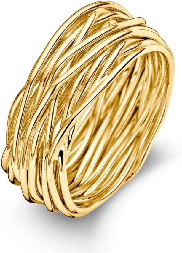 Casa Jewelry Wikkel ring van zilver met 14k goud verguld