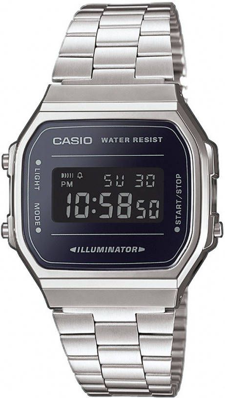 Casio Horloges Vintage Iconic A168WEM 1EF Zilverkleurig