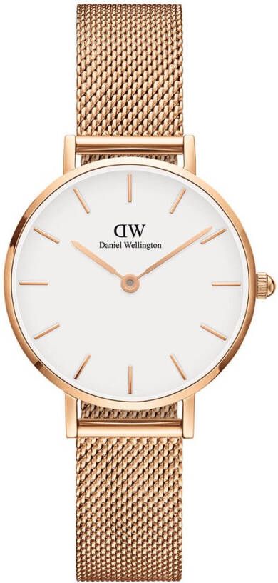 Daniel Wellington Petite Melrose Roségoud Horloge Witte Wijzerplaat