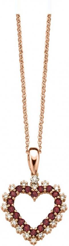 Diamond Point Birthstones gouden hanger Januari