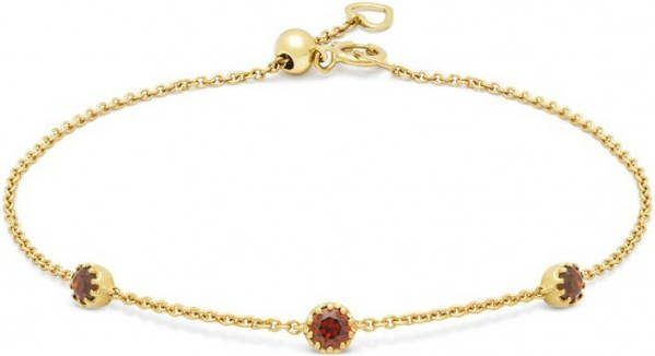 Diamond Point Geelgouden armband, 0 39 ct granaat, Joy