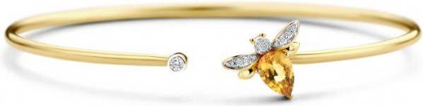 Diamond Point Geelgouden armband 0 71 ct citrien Queen Bee