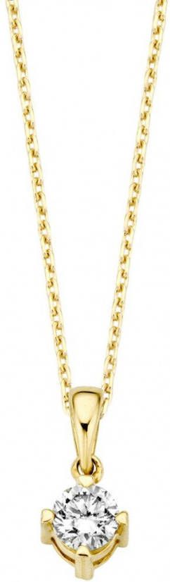 Diamond Point Geelgouden hanger 0 25 ct diamant Hearts & Arrows