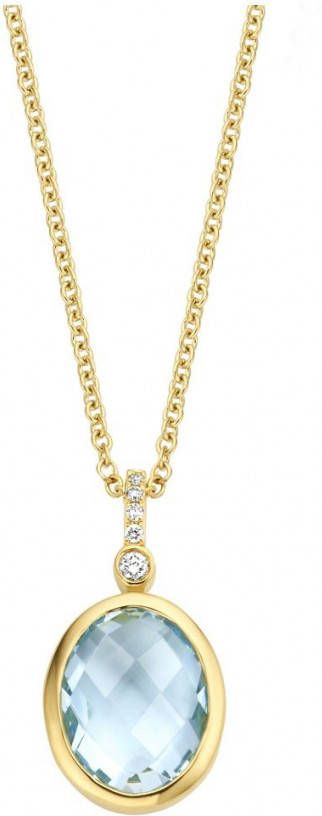 Diamond Point Geelgouden hanger 2 45 ct topaas Philosophy