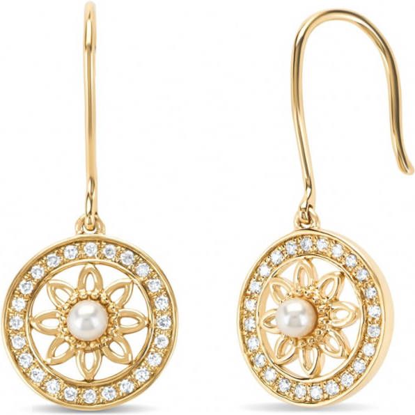 Diamond Point Geelgouden oorsieraden, 0 14 ct diamant, Birthstones