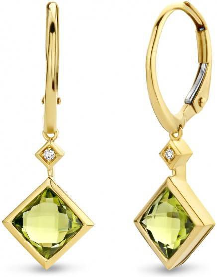 Diamond Point Geelgouden oorsieraden 2 74 ct peridoot Philosophy