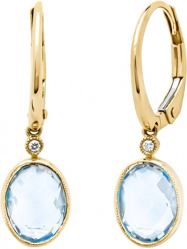 Diamond Point Geelgouden oorsieraden, 3 17 ct topaas, Philosophy