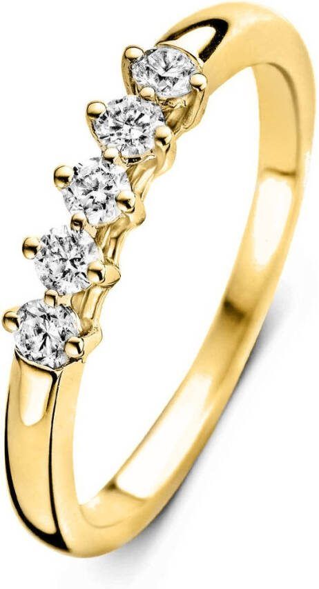 Diamond Point Geelgouden ring 0 25 ct diamant Hearts & Arrows