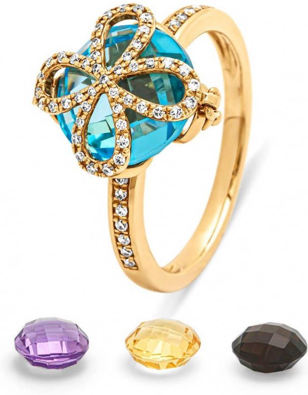 Diamond Point Geelgouden ring, 4.98 ct topaas, Varié