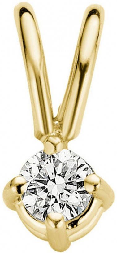 Diamond Point Geelgouden solitair groeibriljant hanger, 0 04 ct 0 04 ct diamant Groeibriljant