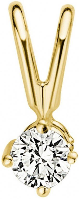 Diamond Point Geelgouden solitair groeibriljant hanger, 0 06 ct 0 06 ct diamant Groeibriljant