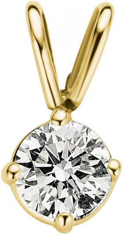 Diamond Point Geelgouden solitair groeibriljant hanger, 0 29 ct 0 29 ct diamant Groeibriljant