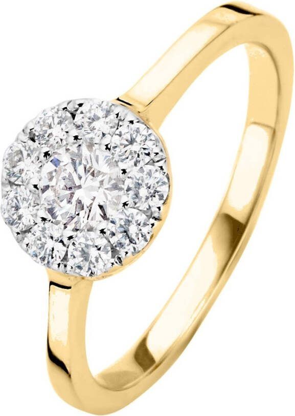 Diamond Point Gouden ring 0 42 ct diamant Hearts & Arrows