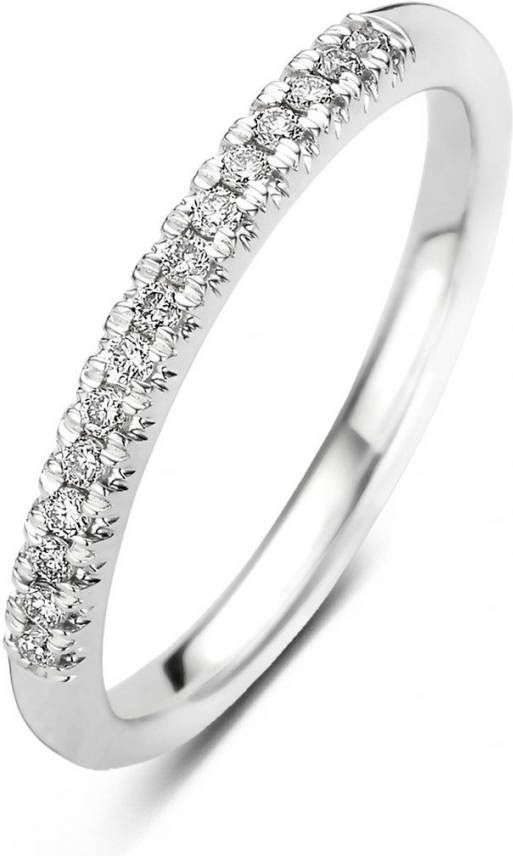 Diamond Point Ring van 14 karaat witgoud met 0 14 ct diamant Ensemble