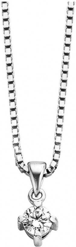 Diamond Point Witgouden hanger, 0 16 ct diamant, Hearts & Arrows