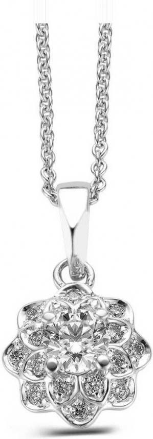 Diamond Point Witgouden hanger 0 30 ct diamant Hearts & Arrows
