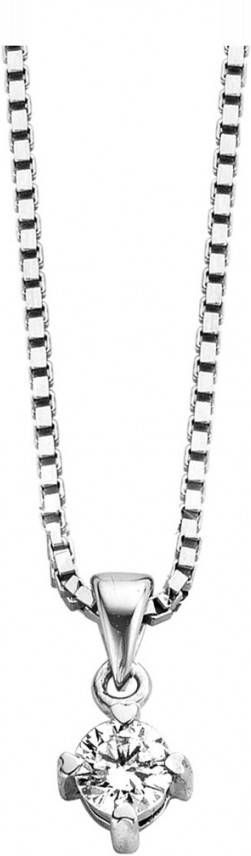 Diamond Point Witgouden hanger 0 30 ct diamant Hearts & Arrows