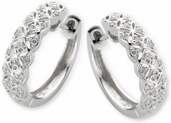 Diamond Point Witgouden oorsieraden 0 15 ct diamant Since 1904