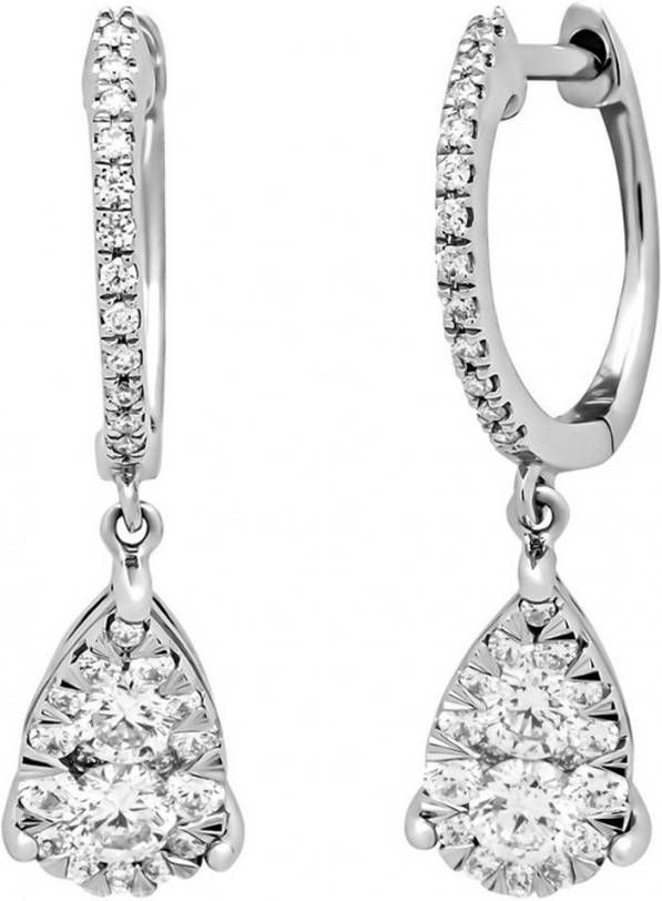 Diamond Point Witgouden oorsieraden, 0 39 ct diamant, Enchanted