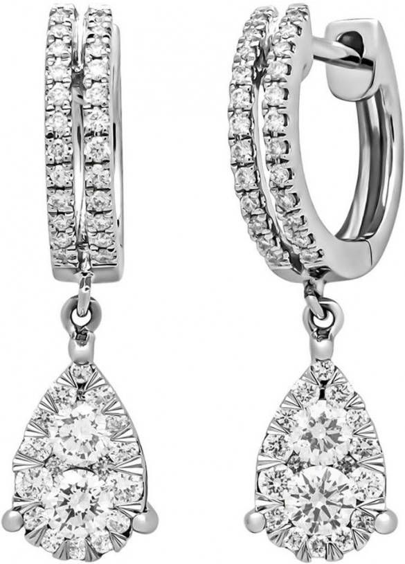 Diamond Point Witgouden oorsieraden, 0 45 ct diamant, Enchanted
