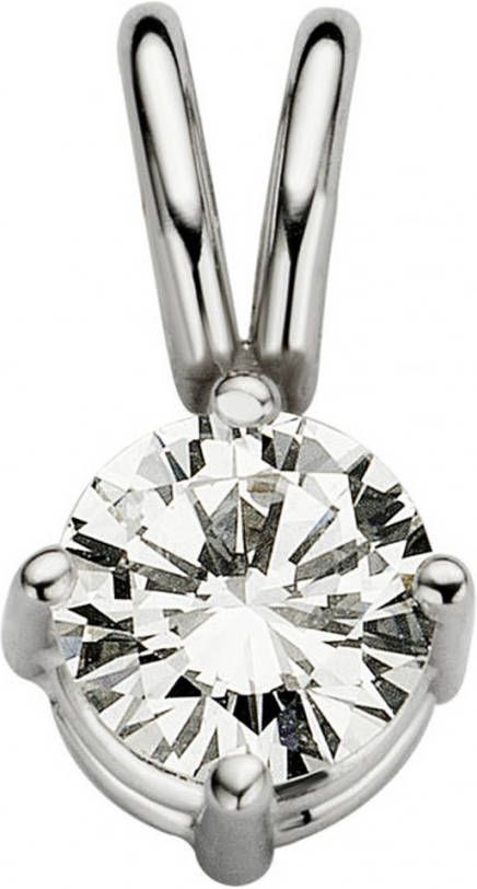 Diamond Point Witgouden solitair groeibriljant hanger, 0 23 ct 0 23 ct diamant Groeibriljant