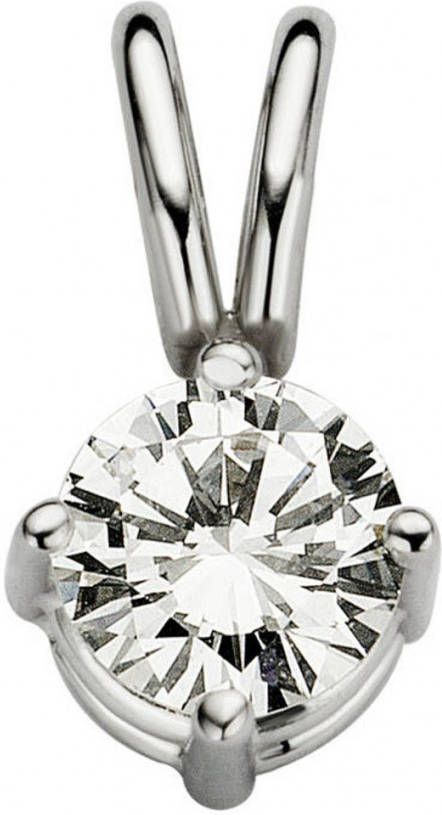 Diamond Point Witgouden solitair groeibriljant hanger, 0 26 ct 0 26 ct diamant Groeibriljant