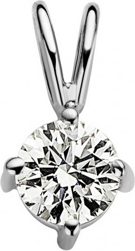 Diamond Point Witgouden solitair groeibriljant hanger, 0.45 ct. 0.45 ct diamant Groeibriljant