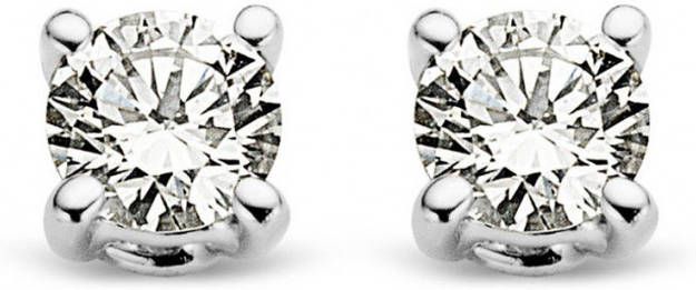 Diamond Point Witgouden solitair groeibriljant oorstekers, 0 10 ct 0 10 ct diamant Groeibriljant