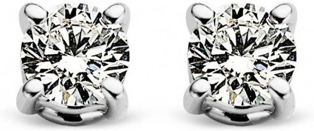 Diamond Point Witgouden solitair groeibriljant oorstekers, 0 14 ct 0 14 ct diamant Groeibriljant